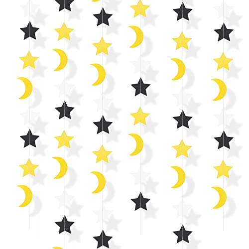 DPKOW 13 Fuß Glitzer Mond Stern Girlanden zum Aufhängen für Ramadan Eid Dekorationen, Schwarz Weiß Gold Eid al-Fitr Wimpelkette Girlande Hause Hängedeko für Ramadan Eid Geburtstags Babyparty Abschluss DPKOW 13 Fuß Glitzer Mond Stern Girlanden zum Aufhängen für Ramadan Eid Dekorationen, Schwarz Weiß Gold Eid al-Fitr Wimpelkette Girlande Hause Hängedeko für Ramadan Eid Geburtstags Babyparty Abschluss von DPKOW