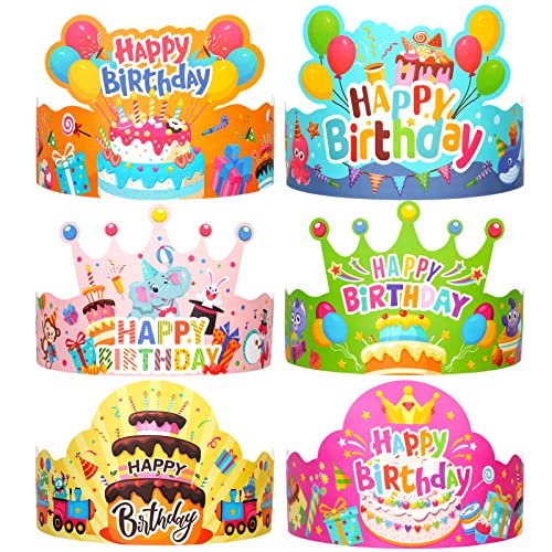 DPKOW 24pcs Kindergeburtstag Hüte, Happy Birthday Kronen Hüte für Kinder Geburtstag Partyhüte, Schöne Alles Gute zum Geburtstag Hüte für Kindergeburtstag Gastgeschenke Fotorequisiten Zubehör Deko DPKOW 24pcs Kindergeburtstag Hüte, Happy Birthday Kronen Hüte für Kinder Geburtstag Partyhüte, Schöne Alles Gute zum Geburtstag Hüte für Kindergeburtstag Gastgeschenke Fotorequisiten Zubehör Deko von DPKOW