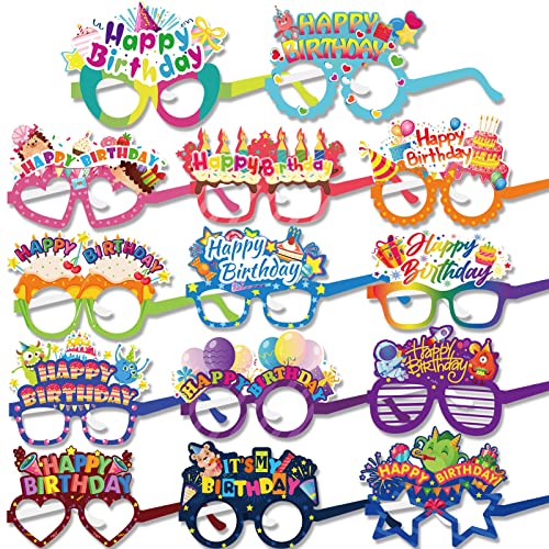 DPKOW 28 Stück Papier Geburtstag Partybrillen, Lustige Fotorequisiten für Geburtstag Gastgeschenke, Bunte Alles Gute zum Geburtstag Brillen für Kinder Erwachsene Geburtstag Zubehör Fotoaccessoires DPKOW 28 Stück Papier Geburtstag Partybrillen, Lustige Fotorequisiten für Geburtstag Gastgeschenke, Bunte Alles Gute zum Geburtstag Brillen für Kinder Erwachsene Geburtstag Zubehör Fotoaccessoires von DPKOW