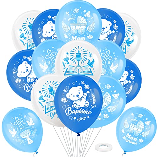 DPKOW 28pcs Bleu Mon Baptême Ballons Pour Enfants Garçon Baptême Décoration DPKOW 28pcs Bleu Mon Baptême Ballons Pour Enfants Garçon Baptême Décoration von DPKOW