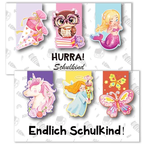 DPKOW 6 Stk 2024 Schulkind Lesezeichen Mädchen, Schulanfang Geschenke für Mädchen Schultüte Einhorn Meerjungfrau Lesezeichen Schutzengel Eule Schmetterling Lesezeichen Einschulung Mädchen Geschenk DPKOW 6 Stk 2024 Schulkind Lesezeichen Mädchen, Schulanfang Geschenke für Mädchen Schultüte Einhorn Meerjungfrau Lesezeichen Schutzengel Eule Schmetterling Lesezeichen Einschulung Mädchen Geschenk von DPKOW