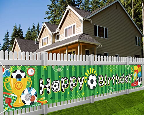 DPKOW Alles Gute zum Geburtstag Banner für Kinder Jungen Fußball Geburtstagsfeier Deko, Langes Stoff Fußball Banner Geburtstagsfeier Foto Requisiten für Garten Wand Hintergrund Deko, 8,5 * 1,3 Fuß DPKOW Alles Gute zum Geburtstag Banner für Kinder Jungen Fußball Geburtstagsfeier Deko, Langes Stoff Fußball Banner Geburtstagsfeier Foto Requisiten für Garten Wand Hintergrund Deko, 8,5 * 1,3 Fuß von DPKOW