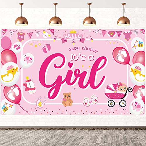 DPKOW It's a Boy Banner für Babyparty Dekoration für Jungen, Baby Shower Innen Haus Dekoration, Babydusche Foto Hintergrund Dekoration, Babyparty Wand Raum Dekoration, 185 * 110cm Stoff von DPKOW