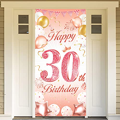 DPKOW Rose Gold 30. Geburtstag Dekoration für Frau, Rosé Gold 30. Geburtstag Banner für Hintergrund Tür Dekoration, 30. Geburtstag Hintergrund Banner für Garten Tisch Wand Dekoration, 185 x 90cm DPKOW Rose Gold 30. Geburtstag Dekoration für Frau, Rosé Gold 30. Geburtstag Banner für Hintergrund Tür Dekoration, 30. Geburtstag Hintergrund Banner für Garten Tisch Wand Dekoration, 185 x 90cm von DPKOW