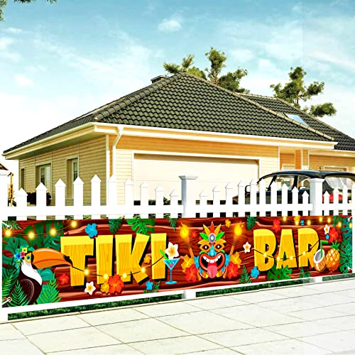 DPKOW Tiki Bar Banner für Hawaii Party Deko, Hawaiian Tropische Party Banner Luau Tiki Fotohintergrund für Tiki Bar Deko, Strand Pool Party Banner Sommerparty Deko Babyparty Geburtstag, 270 x 40 cm DPKOW Tiki Bar Banner für Hawaii Party Deko, Hawaiian Tropische Party Banner Luau Tiki Fotohintergrund für Tiki Bar Deko, Strand Pool Party Banner Sommerparty Deko Babyparty Geburtstag, 270 x 40 cm von DPKOW