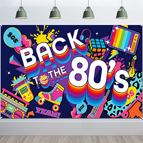 DPKOW Zurück in die 80er Jahre Banner für 80er Jahre Party Dekoration, 80er Retro Innen Haus Dekoration, 1980er Jahre Geburtstagsparty Foto Hintergrund Dekoration, Neon 80er Party Wand Poster Deko DPKOW Zurück in die 80er Jahre Banner für 80er Jahre Party Dekoration, 80er Retro Innen Haus Dekoration, 1980er Jahre Geburtstagsparty Foto Hintergrund Dekoration, Neon 80er Party Wand Poster Deko von DPKOW