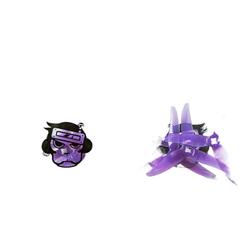 12 Paare 3,5 Zoll 3 Propeller Kompatibel mit FPV 1806 2004 bürstenlose Motoren, die mit Freestyle- und Cinewooop -Drohnen kompatibel sind(12 Pairs Purple) von DPLBAZHC