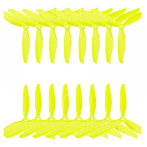 16 Stücke 7040 7 Zoll 3 Propeller Set 8 Uhrzuseiz 8 gegen den Uhrzeigersinn Kompatibel mit RC Drohne FPV Racing Quadcopter DIY -Teile(Yellow) von DPLBAZHC