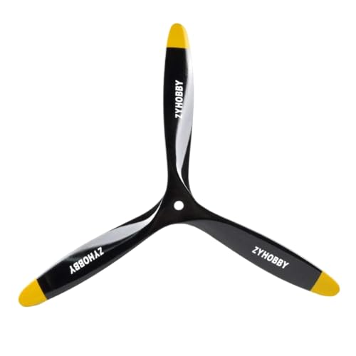 1pc Schwarz und gelbe Buchenholz -Propeller CW 13x8 14x8 15x10 16x10 17x8 18x10 kompatibel mit RC -Modellen(18x10) von DPLBAZHC