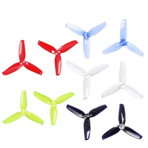 2,5 Zoll 3-Propeller 1,5 mm kompatibel mit RC FPV Freestyle 2,5-Zoll(8Pairs Clear Blue) von DPLBAZHC