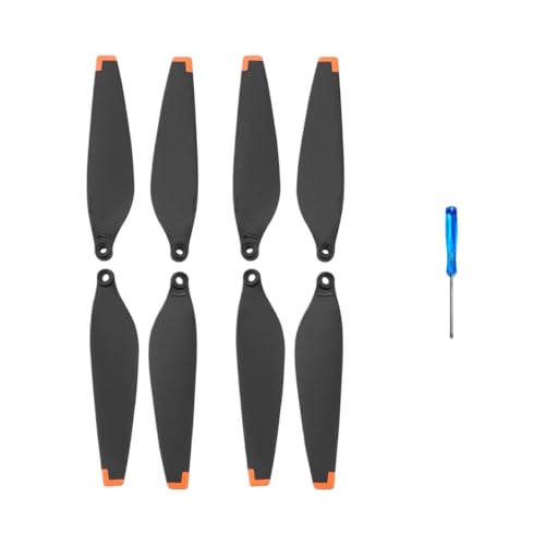 2 Paare Ersatzdrohne -Propeller mit Schraubendreher und Zubehör, die mit verschiedenen Modellen kompatibel sind(Orange) von DPLBAZHC