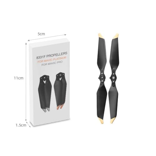 2 Teile schnellveröffentlicht niedrige Rausch-Propeller Kompatibel mit kompatible Pro-Platin-Drohnen-Zubehör-Ersatzteile(Gold) von DPLBAZHC