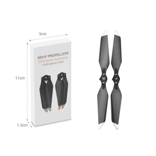 2 Teile schnellveröffentlicht niedrige Rausch-Propeller Kompatibel mit kompatible Pro-Platin-Drohnen-Zubehör-Ersatzteile(Silver) von DPLBAZHC