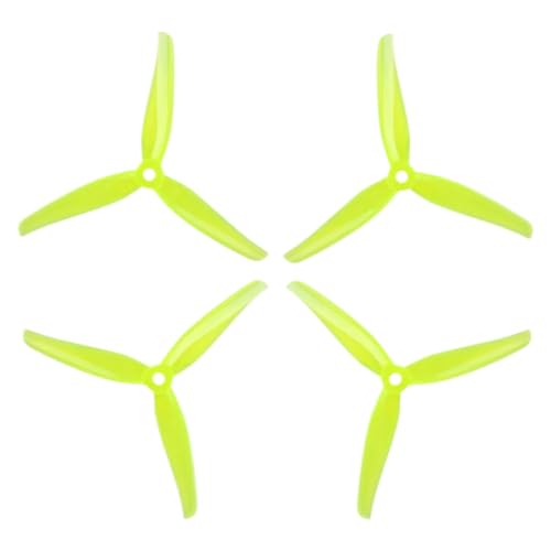 20pcs 10pairs 5 Zoll 3 Propeller mit 5 mm Montageloch, die mit FPV -Drohnen wie Nazgul F5 DC5 ECO und XL5 kompatibel ist(Crystal Yellow) von DPLBAZHC