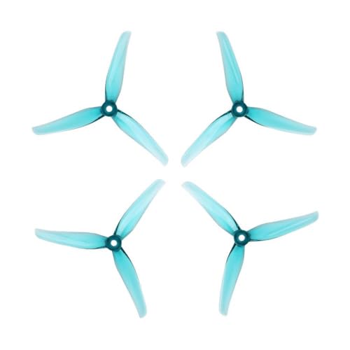 20pcs 10pairs 5 Zoll 3 und Tri-Propeller mit 5 mm Montageloch, die mit FPV-Drohnen kompatibel sind(Crystal Blue) von DPLBAZHC