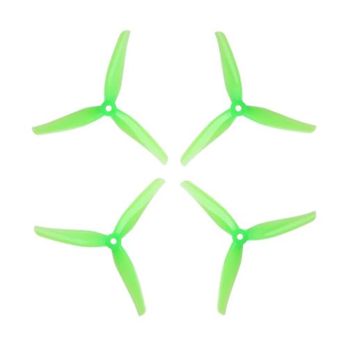 20pcs 10pairs 5 Zoll 3 und Tri-Propeller mit 5 mm Montageloch, die mit FPV-Drohnen kompatibel sind(Crystal Green) von DPLBAZHC