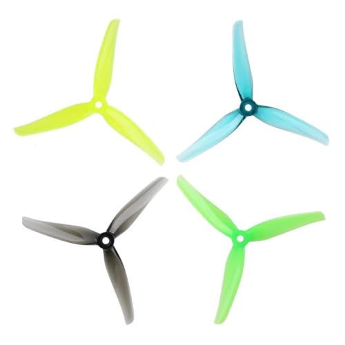 20pcs 10pairs 5 Zoll 3 und Tri-Propeller mit 5 mm Montageloch, die mit FPV-Drohnen kompatibel sind(Mixed Color) von DPLBAZHC
