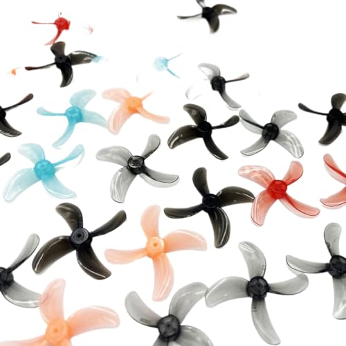 24pcs 12pairs 40mm 4- Propeller 1mm 1mm 1mm kompatibel mit Whoop FPV Racing Freestyle Tiny Whoop Drohnen DIY-Teile(24PCS Black Pink 1.5) von DPLBAZHC