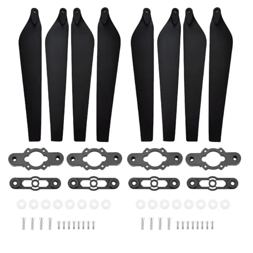 2880 Kohlenstoffpropeller -Klemmzubehör für E5000 kompatible landwirtschaftliche Sprühdrohne(Black Props 8pcs) von DPLBAZHC