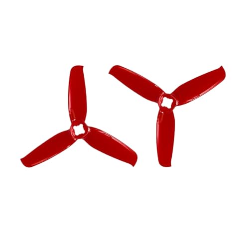 3052 1,5 mm 5 mm 3 Zoll 3pc Propeller Kompatibel mit kompatible RC FPV Rennstil Freestyle Zahnstocher Cine Whoop Ducted Drohnen DIY -Teile(6Pairs Red) von DPLBAZHC