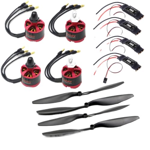 30A bürstenloser ESC mit 3,5 -mm -Stecker kompatibel mit 2212 920 kV CW CCW bürstenlose Motoren und 1045 Propeller Kompatibel mit F450 F550 S550 Multicopters(4 x Motor Esc Props) von DPLBAZHC