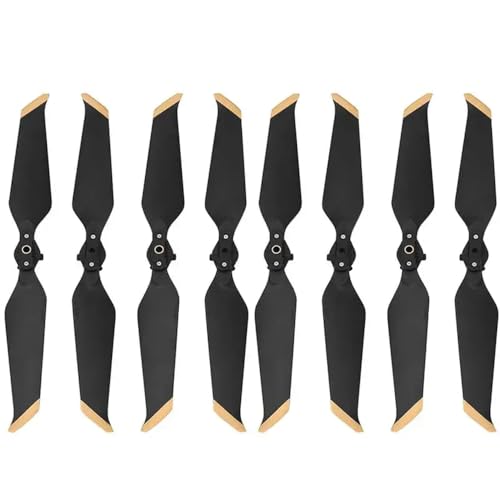 4 Pairs Schnellveröffentlichungsgeräuschreduktionspropeller für kompatible 2 Pro und Zoom 8743F Faltenzubehör(Golden Edge) von DPLBAZHC