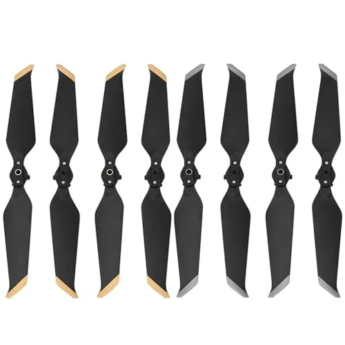 4 Pairs Schnellveröffentlichungsgeräuschreduktionspropeller für kompatible 2 Pro und Zoom 8743F Faltenzubehör(Golden Silver) von DPLBAZHC