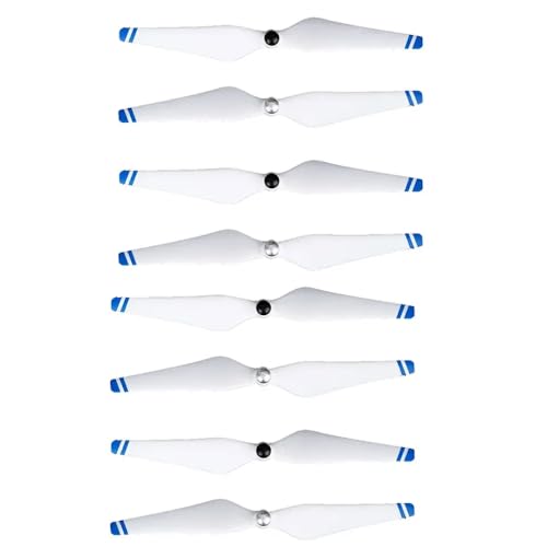 4 oder 8 Pack kompatibel 9450 Propeller für Phantom 3 Advanced Standard Pro Se 2 Vision Drohnenzubehör Ersatz(White Blue 8pcs) von DPLBAZHC