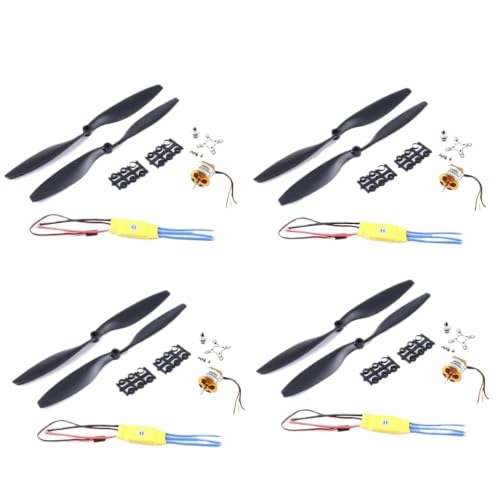 4PCS A2212 bürstenloser Outrunner Motor 1000 kV 1400 kV 2200 kV mit 30A ESC und 1045 Propeller Quad-Rotor-Kit Kompatibel mit Multicopter- und RC-Flugzeuge(A2212KV1000 30A 1045) von DPLBAZHC