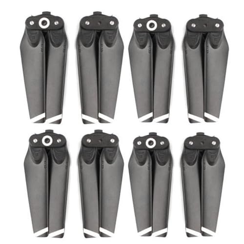 8 Packfalt -Propeller für kompatible Spark Drone Schnellfreisetzer Ersatz CW CCW Wing Zubehör(4 Pair Black Silver) von DPLBAZHC