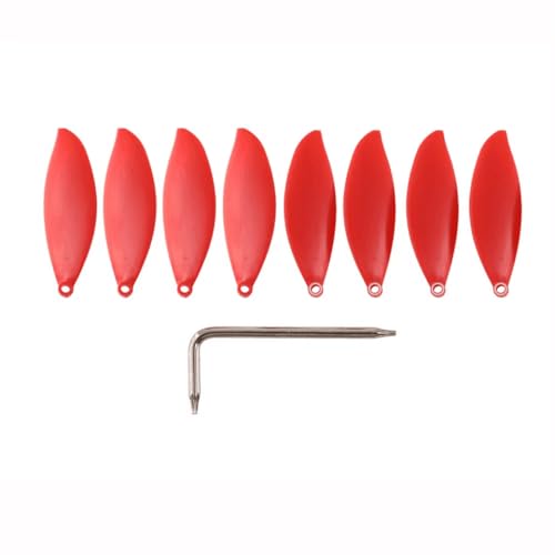 8PCS -Ersatz -Propeller für Faltbare Drohnenkompatibel mit 4K HDR -Kamerazubehör CCW CW -Requisiten(Red) von DPLBAZHC