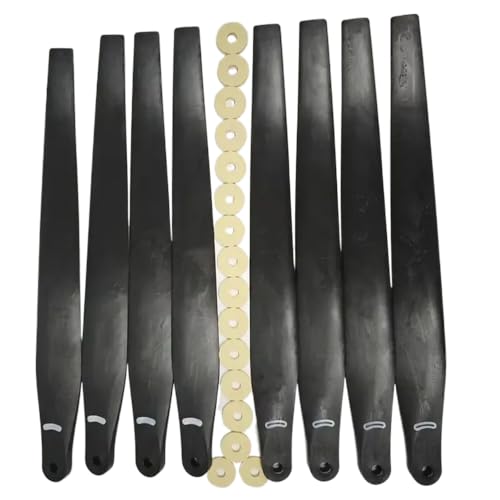 8pcs 5627 Nylon Kohlefaser -Propeller CW CCW mit MAT Kompatibel mit kompatible Agras T60 Drohnenzubehör(Black) von DPLBAZHC