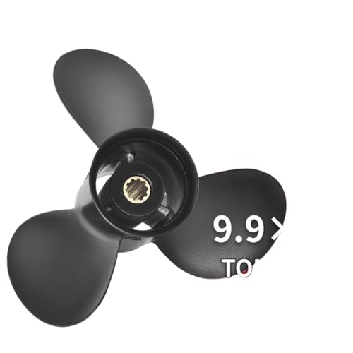 9,9x12 Außenborder -Propeller, kompatibel mit verschiedenen 25 PS -30 -PS -Marine -Motoren Aluminium von DPLBAZHC