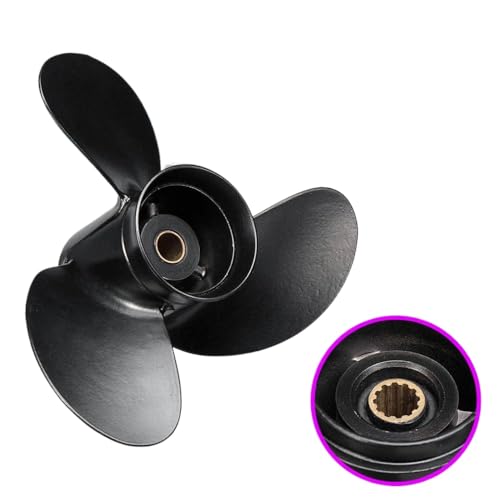 Aluminium-Außenborder-Propeller 8-9,8 PS 12 Spline-Zahnzahn 8.5x9 kompatibel mit verschiedenen Bootsmodellen Aluminium-Außenborder-Propeller 8-9,8 PS 12 Spline-Zahnzahn 8.5x9 kompatibel mit verschiedenen Bootsmodellen von DPLBAZHC