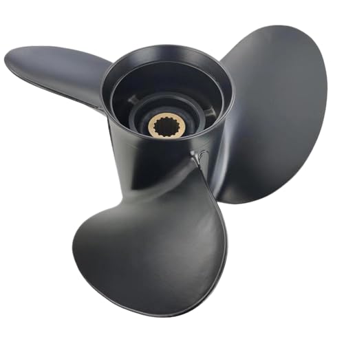 Aluminiumboot-Motorpropeller Kompatibel mit 60-140 PS Marine Außenborder 14x15 14x17 14x19 14x21 15 Zahn(14X21) von DPLBAZHC