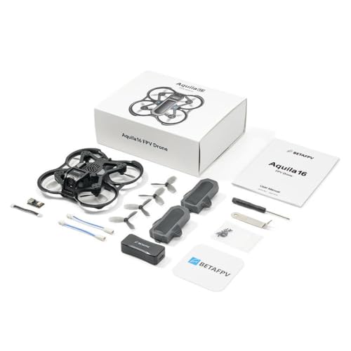 Aquila16 FPV Kit mit ELRS 2,4G VR03 Goggles Literadio 2 SE 25-350 MW VTX 1102 18000 kV bürstenloser Motor bereit zum Fliegen von DPLBAZHC