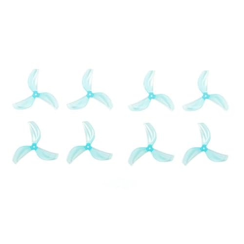 Bertafpv kompatibel 45 mm 2- und 3-Propeller-Set Kompatibel mit bürstenlose Motoren mit 1,5 mm Wellen 4pcs(3-Blade Blue 8PCS) von DPLBAZHC
