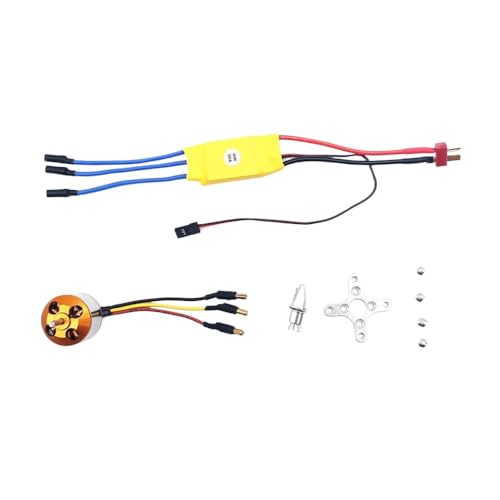 Bürstenloser Motor A2212 1400KV 2200KV 30A 40A ESC -kompatibel mit RC Fixed Flügelhubschrauber und kleinen Ventilatoren wie SU27 KT mit 6040 8060 Propeller(30A ESC KV1400) von DPLBAZHC