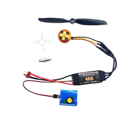 Bürstenloser Motor A2212 1400KV 2200KV 30A 40A ESC -kompatibel mit RC Fixed Flügelhubschrauber und kleinen Ventilatoren wie SU27 KT mit 6040 8060 Propeller(40AKV2450 Tester6040) von DPLBAZHC