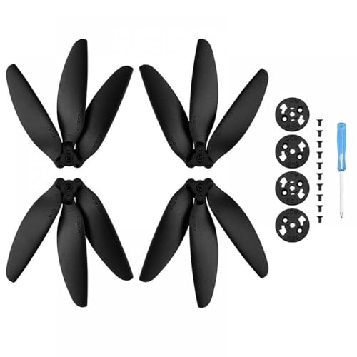 DREI Propeller -kompatibel mit 2 Drohnen -Leichtflügelventilatoren Kompatibel mit Drohnen Ersatzteile Ersatzteile Zubehör(Black) von DPLBAZHC