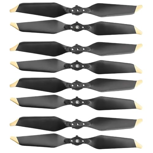 Ersatz 4 oder 8 Stcs niedriger Rauschpropeller kompatibel mit Pro Platinum Drone Folding Accessoires Flügel(Gold 8pcs-2-blade) von DPLBAZHC