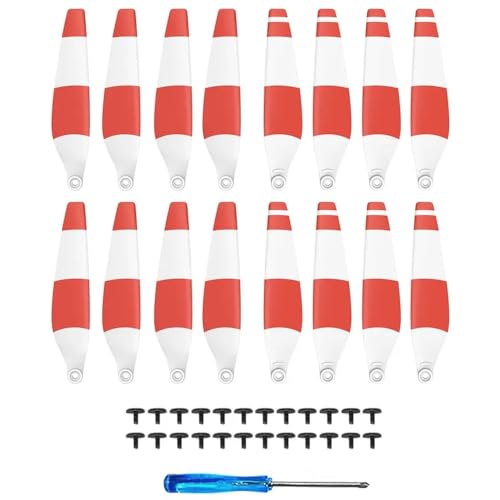 Ersatzpropeller für Leichtgewichte Drohnenmodelle kompatibel mit 6030F -Lüfter Ersatzteilen für 4 Pro(White Red 16pcs) von DPLBAZHC
