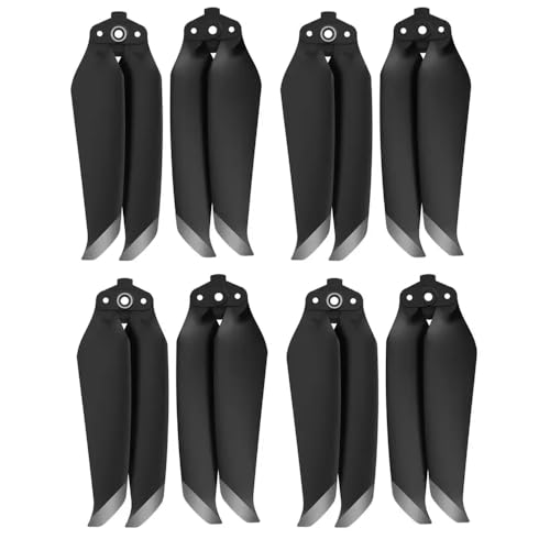 Faltbare Requisiten mit niedrigem Nutzen Kompatibel mit Luft 2- und 2S-Propellerkompatible-Zubehör 7238(Black Silver 8pcs) von DPLBAZHC