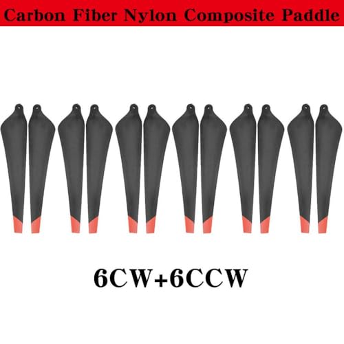 Faltener Kohlefaser -Nylonmischungspropeller für kompatible Landwirtschaft Drohnen Reparaturzubehör CW CCW(Carbon Props A 12pcs) von DPLBAZHC