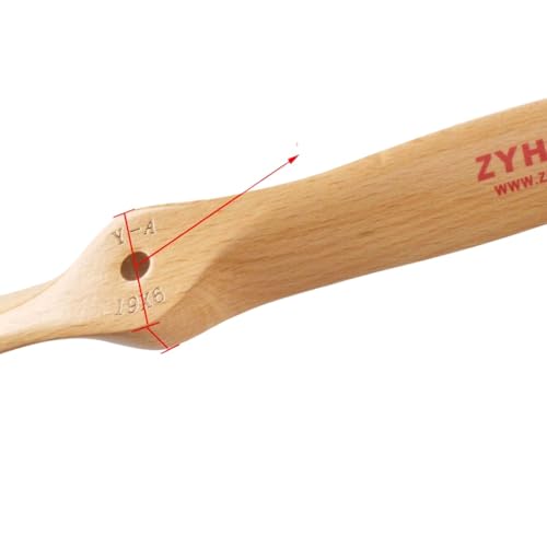 Holz CW Propeller Kompatibel mit RC -Flugzeug kompatibel mit 16x6 16x8 16x10 18x8 18x10 19x8 19x10 20x8 20x10 21x10 22x8 Modelle(19x6) von DPLBAZHC