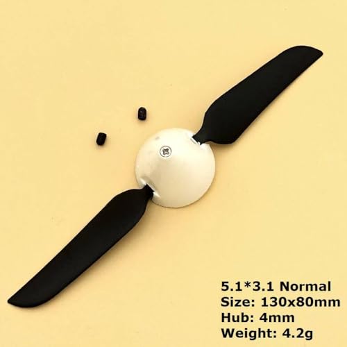 Kleiner Faltpropeller für RC -Segelflugzeuge 4.5x3 5.1x3.1 5.5x3.3 Kompatible Teile(5.1x3.1 Normal) von DPLBAZHC