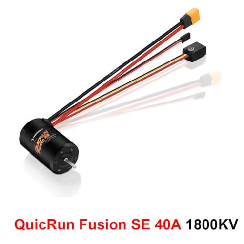Kompatibler Quicrun Fusion SE 1200KV 1800KV Senarrierte bürstenlose Motor mit integriertem 40A ESC wasserdicht Kompatibel mit 1/10 1/8 RC -Fahrzeuge(Fusion SE 40A 1800KV) von DPLBAZHC