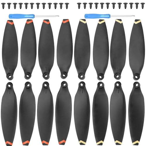 Leichter Propeller mit niedrigem Rauschen Ersatz Kompatibel mit Drohnen, die mit faltbaren Flügeln Kompatibel mit Verschiedene Modelle kompatibel sind(Orange Golden Edge) von DPLBAZHC