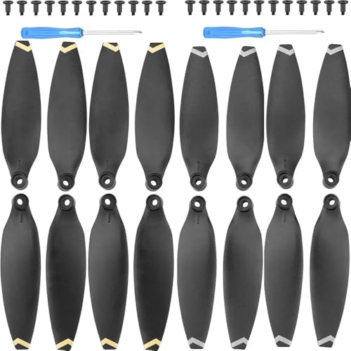Leichter Propeller mit niedrigem Rauschen Ersatz für Drohnen, die mit faltbaren Flügeln für Verschiedene Modelle kompatibel sind(Golden White Edge) von DPLBAZHC