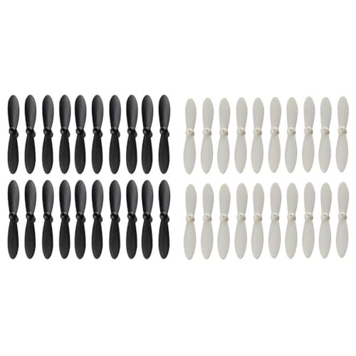 Multicolor -Ersatzpropeller -Set für kompatible Drohnen 20/40pcs Air -Crew -Backup -Zubehör(40Pcs White Black) von DPLBAZHC